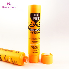 10 oz plastic packaging tube for Pet shampoo with disco cap